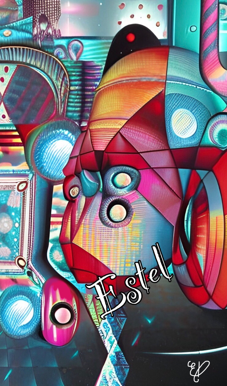 tableau/oeuvre/contemporain/moderne/num&eacute;rique/peinture/dessin/abstrait/abstract/street/art/cadeau/d&eacute;coration/home d&eacute;cor/homedesign/art/Estel/illustration/color/couleurs/original/color&eacute;/personnages/Visage/alien/extraterrestre 