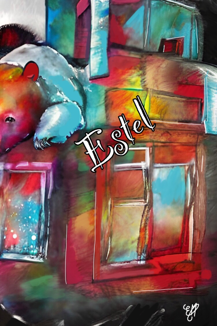 tableau/oeuvre/contemporain/moderne/num&eacute;rique/peinture/dessin/abstrait/abstract/street/art/cadeau/d&eacute;coration/home d&eacute;cor/homedesign/art/Estel/illustration/color/couleurs/original/color&eacute;/11/ourson/bear/polaire/pet/animal