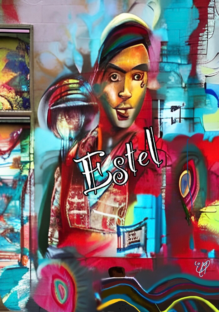 tableau/oeuvre/contemporain/moderne/num&eacute;rique/peinture/dessin/abstrait/abstract/street/art/cadeau/d&eacute;coration/home d&eacute;cor/homedesign/art/Estel/illustration/color/couleurs/original/color&eacute;/personnages/2