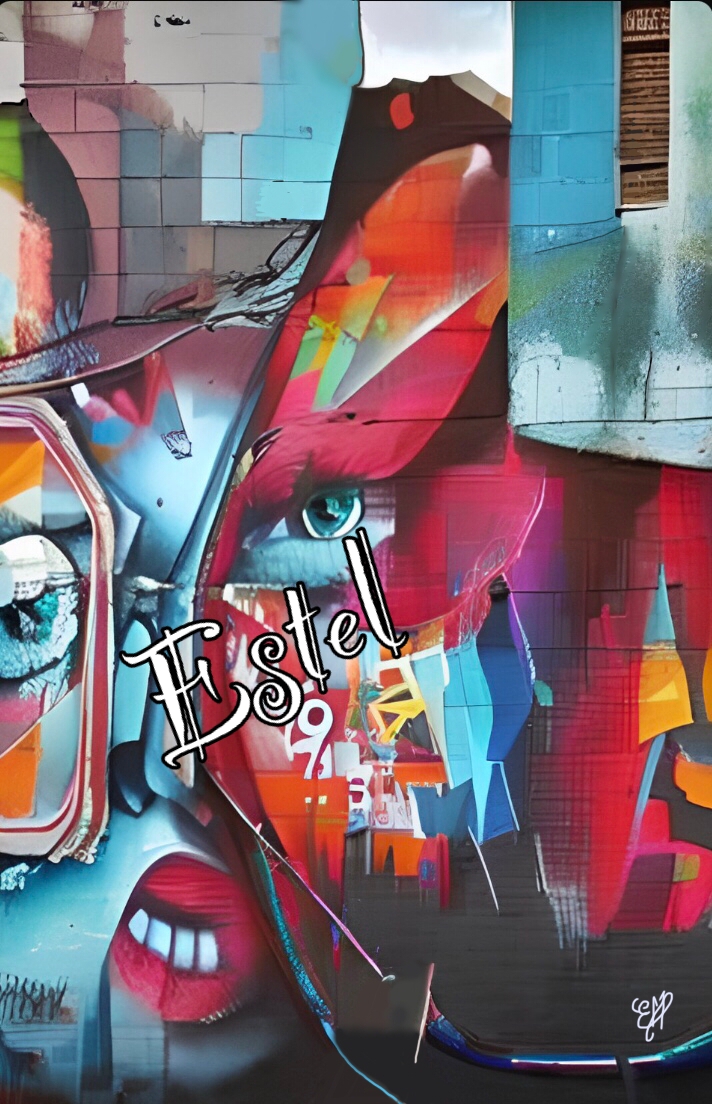tableau/oeuvre/contemporain/moderne/num&eacute;rique/peinture/dessin/abstrait/abstract/street/art/cadeau/d&eacute;coration/home d&eacute;cor/homedesign/art/Estel/illustration/color/couleurs/original/color&eacute;/personnages/Visage/4