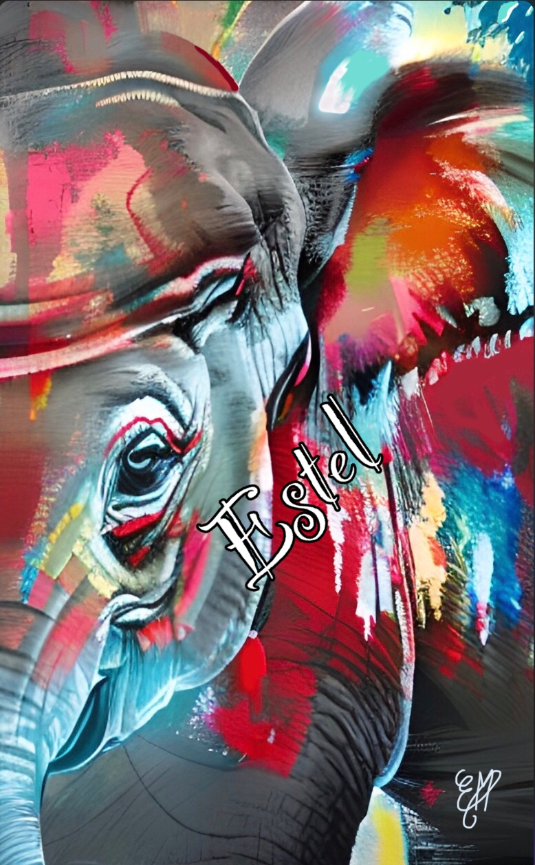 tableau/oeuvre/contemporain/moderne/num&eacute;rique/peinture/dessin/abstrait/abstract/street/art/cadeau/d&eacute;coration/home d&eacute;cor/homedesign/art/Estel/illustration/color/couleurs/original/color&eacute;/&eacute;l&eacute;phant/pet/portait/animal/savane/9