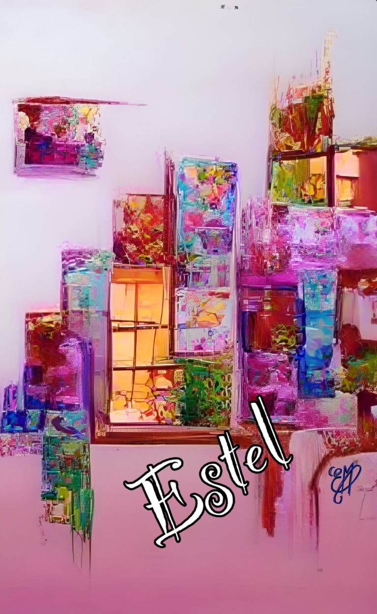 tableau/oeuvre/contemporain/moderne/numérique/peinture/dessin/abstrait/abstract/street/art/cadeau/décoration/home décor/homedesign/art/Estel/illustration/color/couleurs/original/coloré/Rose/ forme/ville/géométrique/17c