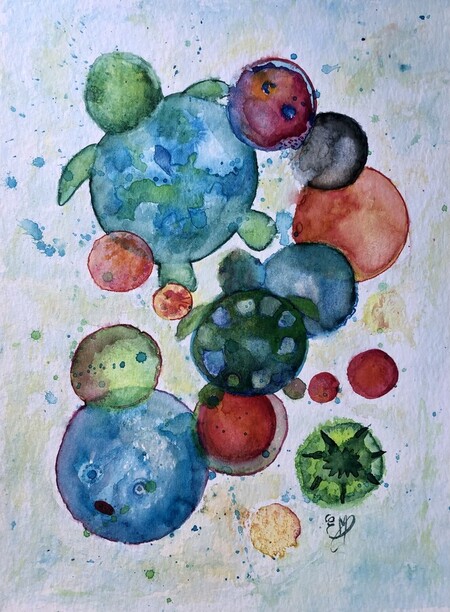 Aquarelle bulles